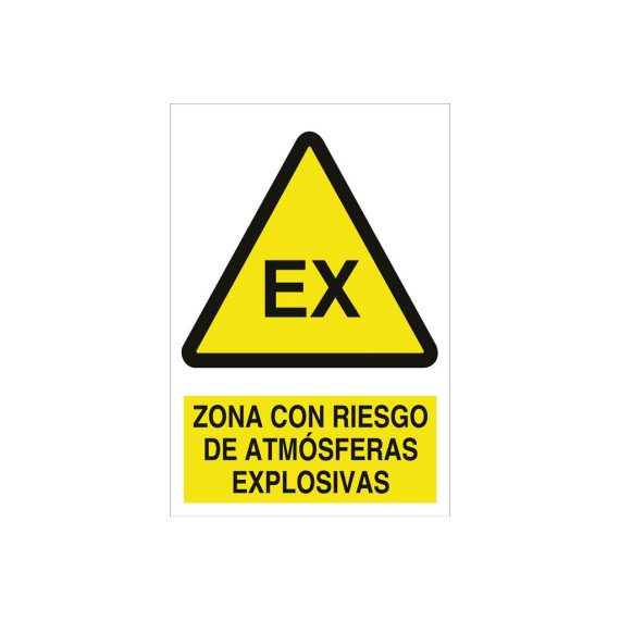 SEGNALE ATTENZIONE Pictorama e testo - Zona di rischio Atmosphere esplosiva
