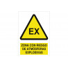 Señal de advertencia Zona con riesgo de atmósfera explosivas COFAN