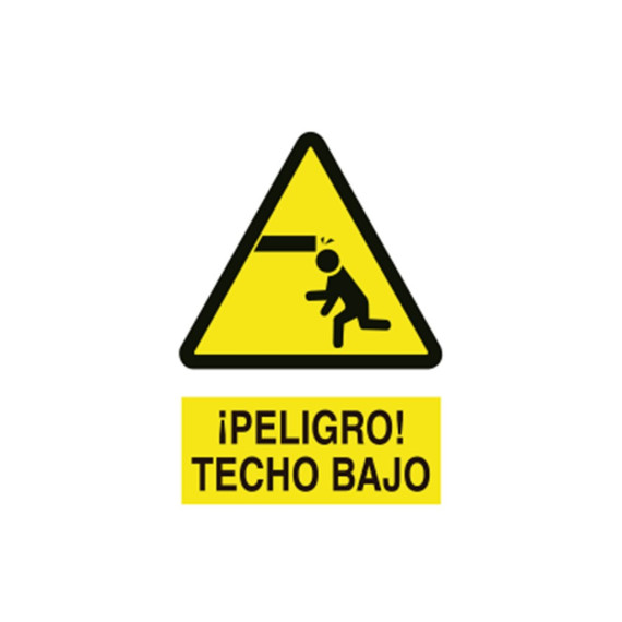 Signal Warning PICTORAMA AND TEXT - CARE ROOF low