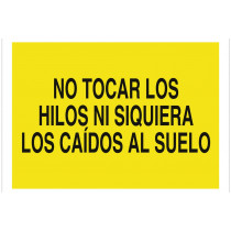 Señal advertencia pictorama y texto - No tocar los hilos