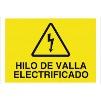 Signal Avertissement Pictorama et texte - Thread de clôture électrifié
