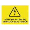 Señal de advertencia Sistema de detección bajo tensión COFAN