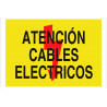 Sinal de alerta Atenção cabos elétricos COFAN