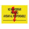Warning sign Do not maneuver, notify the person in charge COFAN