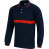 Long-sleeved polo shirt type Firefighter or Civil Protection in fresh and porous fabric WORKTEAM C3852