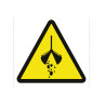 Panneau d'avertissement industriel Danger chute de charges (pictogramme uniquement) COFAN
