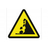 Industrial sign of pictogram Danger landslides COFAN
