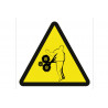 Señal de advertencia de pictograma Peligro de atrapamientos COFAN