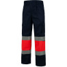 Combined pants with high visibility and reflective tapes WORKTEAM C4057