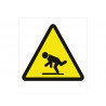 Signo de aviso Perigo de queda 3 (apenas pictograma)