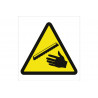 Panneau d'avertissement Danger lame tranchante soyez prudent avec vos mains COFAN