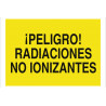 Sinal de alerta Perigo! de radiação não ionizante COFAN