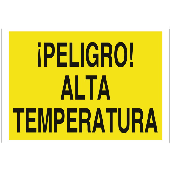 Señal advertencia solo texto - ¡Peligro! alta temperatura