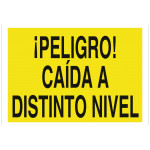 Sign Warning Solo Text - Danger! fall at different level