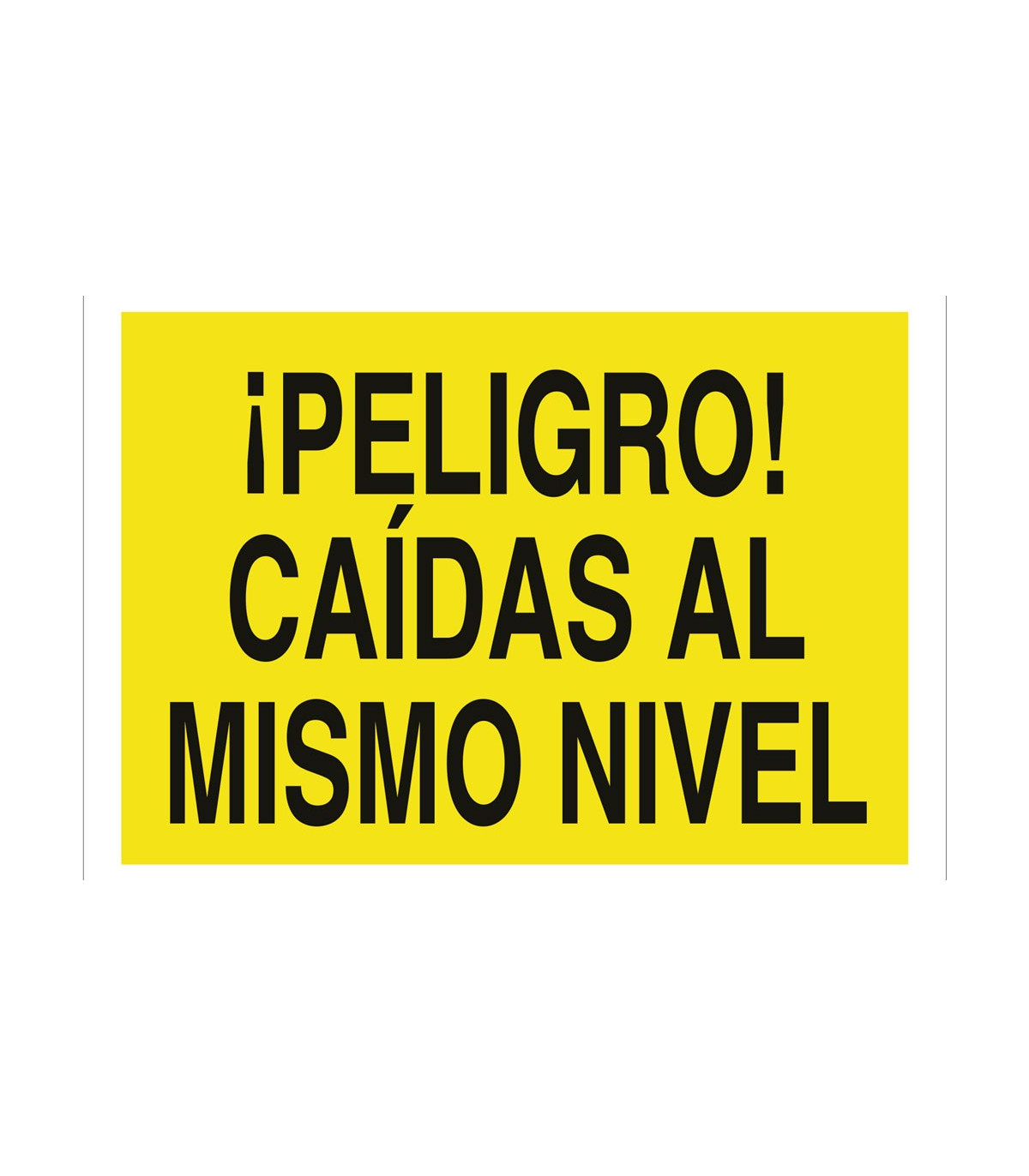 Señal De Advertencia ¡peligro Caída Al Mismo Nivel Cofan Comprar Online 
