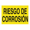 Señal advertencia Riesgo de corrosión (solo texto) COFAN