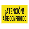 Warning sign Attention! compressed air (text only) COFAN