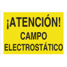 Warning sign Attention! electrostatic field COFAN