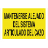 Warning sign text only Keep away from COFAN bucket articulated system