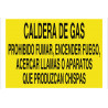 Signo de aviso Caldeira de gás (somente texto)