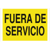 Fora de serviço, sinal de advertência apenas em texto COFAN