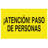 Warning sign text only Attention crossing of people COFAN