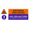 Combined text and pictogram sign Irritant substances COFAN