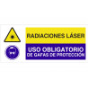 Combined signal LASER RADIATION MANDATORY USE OF PROTECTIVE GLASSES COFAN