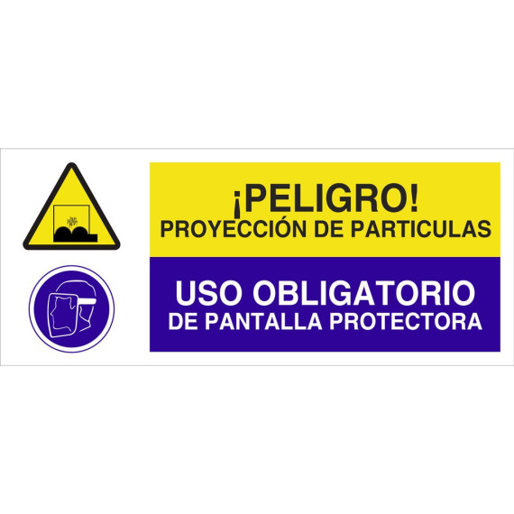 Particules de projection de signaux combinées - Écran de protection obligatoire