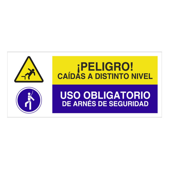 Combined signal Different level - Mandatory safety harness