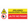 Safety sign toxic fumes, Stop do not pass COFAN