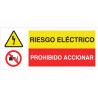 Señal de seguridad Riesgo eléctrico Prohibido accionar COFAN
