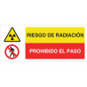 Combined sign Radiation risk, No entry COFAN