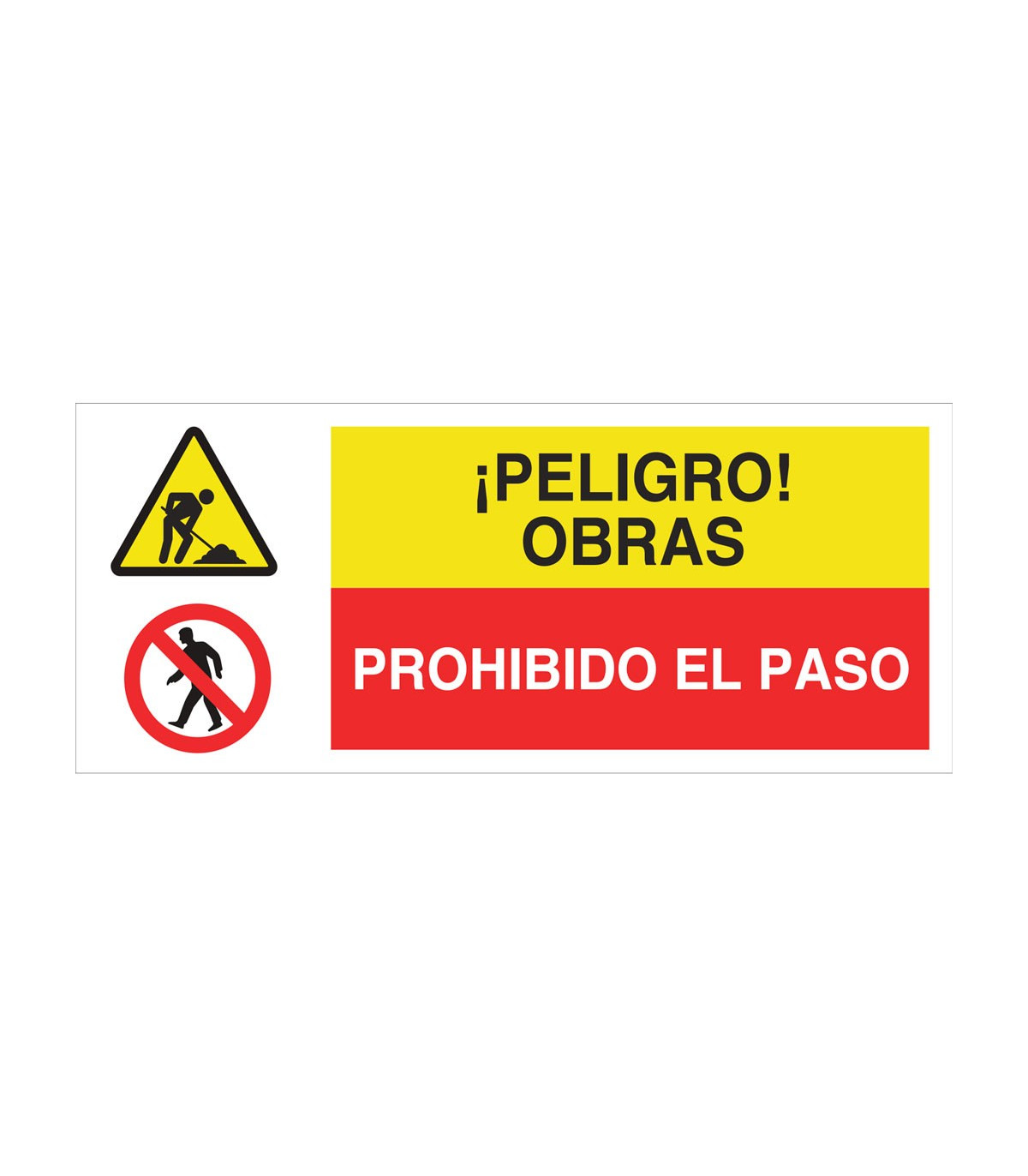 Peligro alta tensión Prohibido el paso, cartel combinado de seguridad  SEKURECO skrc, comprar online