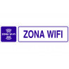 Panneau informatif Zone Wifi avec pictogramme et texte COFANs krc
