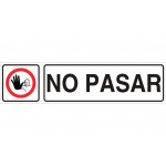 Sinal informativo Pictorama e texto - não passe