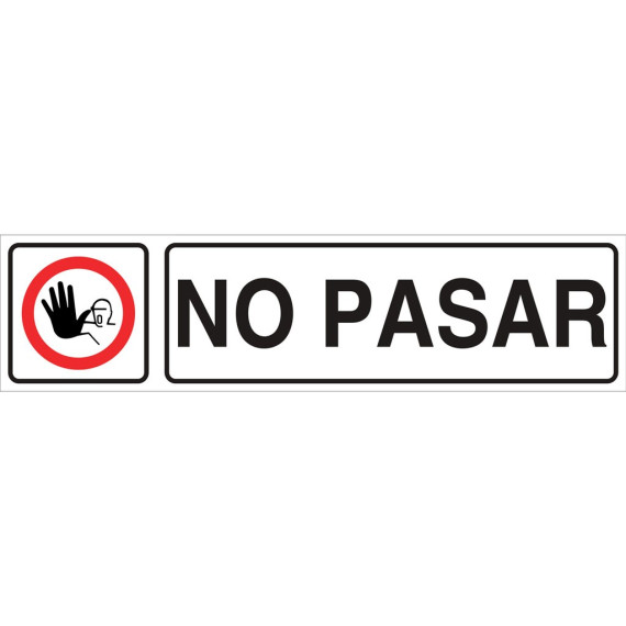 Sinal informativo Pictorama e texto - não passe