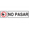 Safety sign Do not pass with text and pictogram (horizontal) COFAN