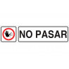 Safety sign Do not trespass text and pictogram (horizontal) COFAN