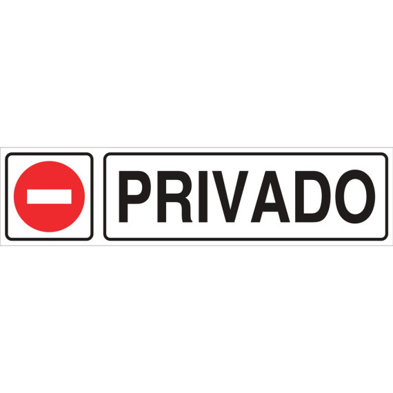 Sinal informativo Pictorama e texto - privado