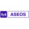 Informative sign for Restrooms (pictogram and text) rectangular COFAN