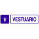 Sinal informativo Pictorama e texto - guarda-roupa feminino