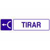 Informationsschild mit Piktogramm und Text "Coffan entsorgen"