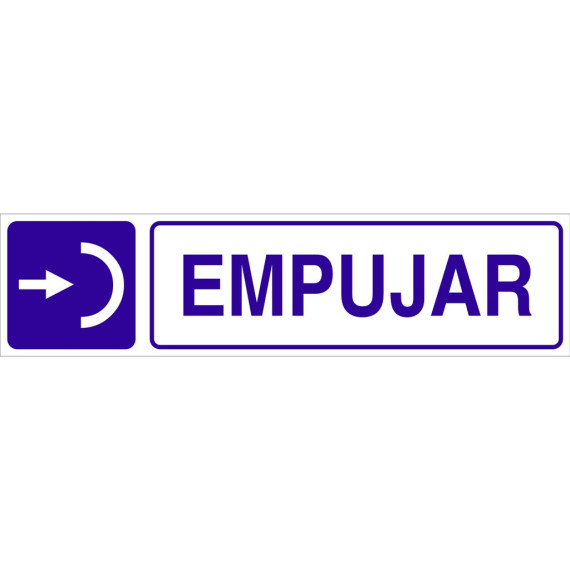 Signal informatif pictorama et texte - poussoir