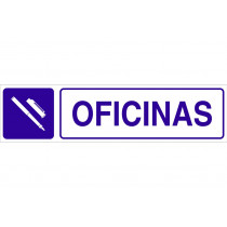 Señal informativa pictorama y texto - Oficinas