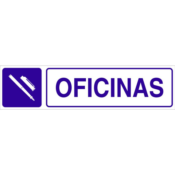 Señal informativa pictorama y texto - Oficinas