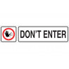 Information sign Don't enter pictogram and text COFAN