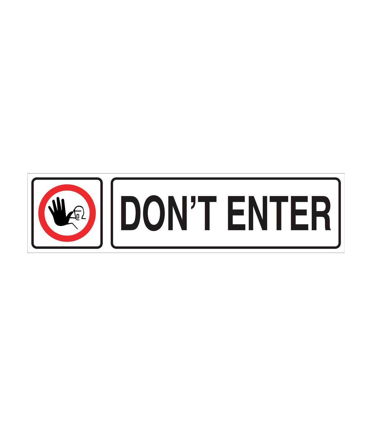 Panneau d'information Ne pas entrer le pictogramme et le texte COFAN