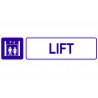 Señal informativa Lift (cartel en inglés) de texto y pictograma COFAN