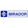 Pictogram and text information sign Mirador COFAN
